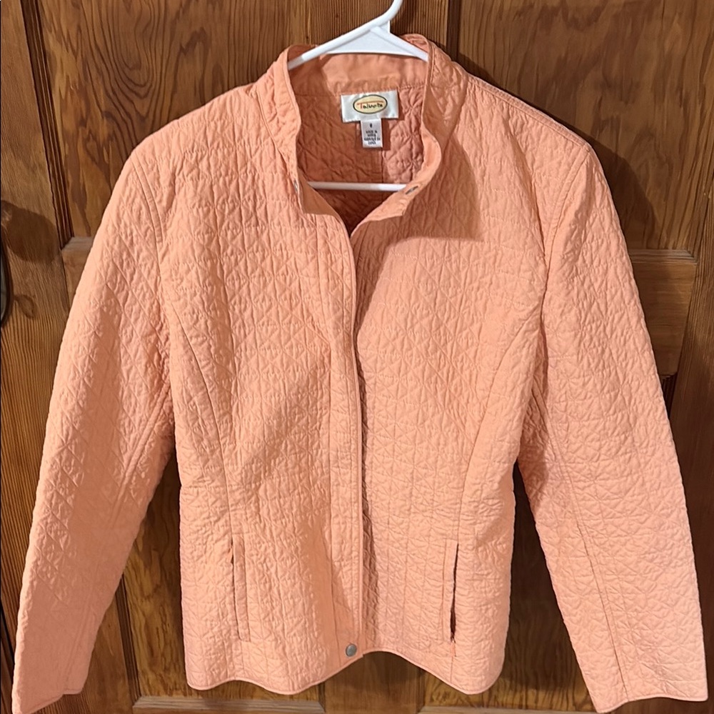 Talbots  Peach Quilted Jacket